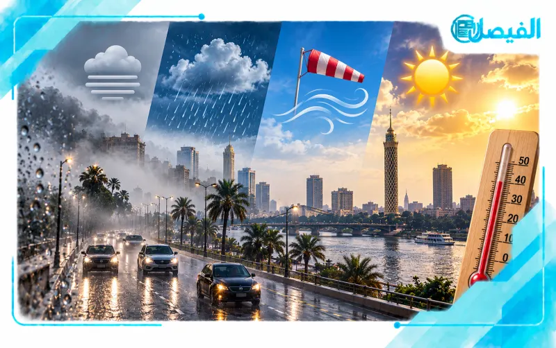 طقس 6 أيام.. شبورة وأمطار ورياح وارتفاع درجات الحرارة في مصر
