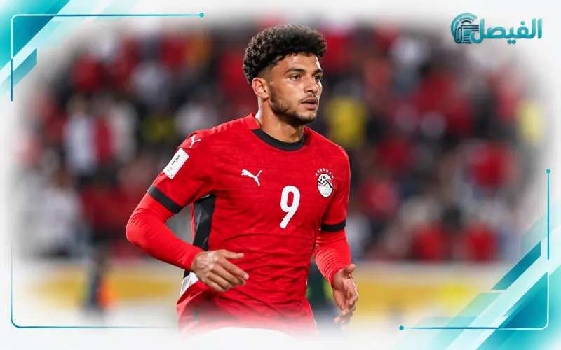 أسامة فيصل بقميص منتخب مصر.