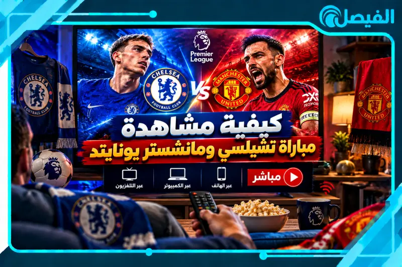 القنوات الناقلة لمباراة مانشستر يونايتد وتشيلسي