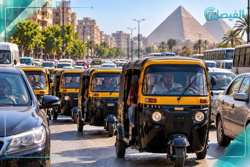 زحام التوك توك يشل شوارع الجيزة