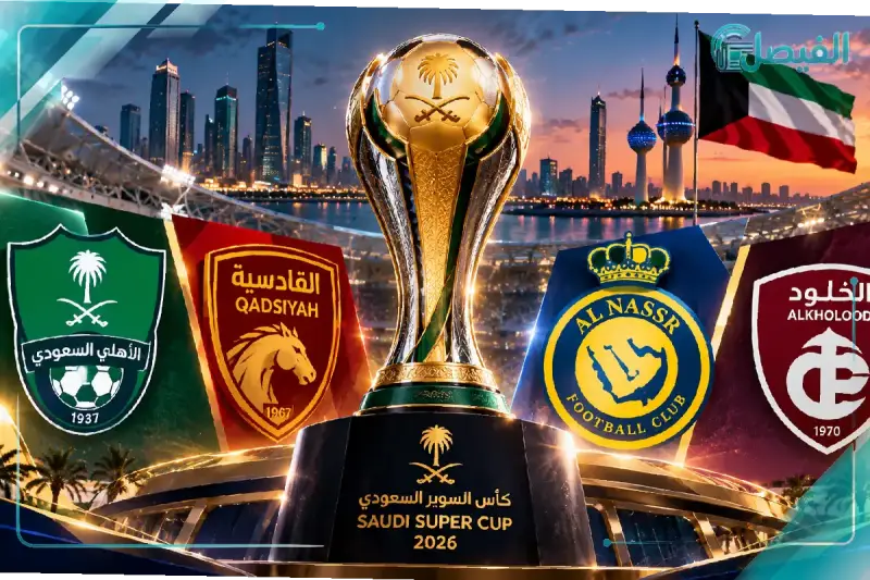 كأس السوبر السعودي 2026.. من يحسم اللقب بين الأهلي والنصر والقادسية والخلود؟